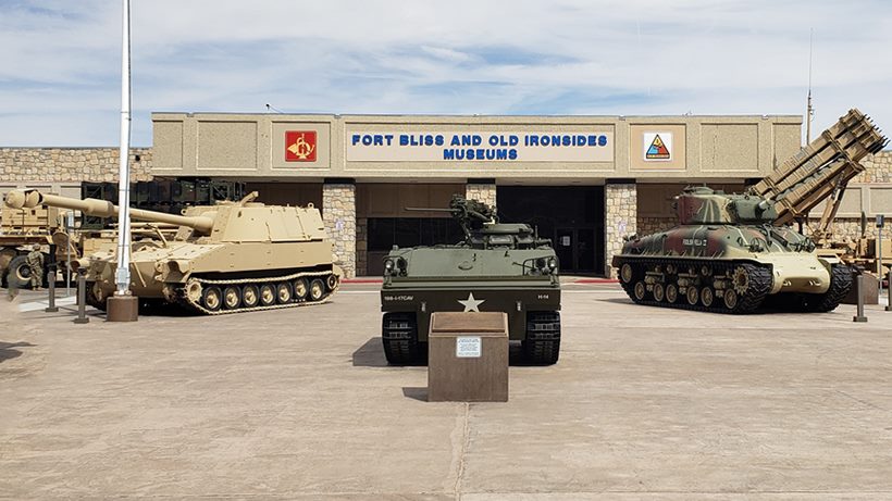 Fort Bliss and Old Ironsides Museum front entrance.